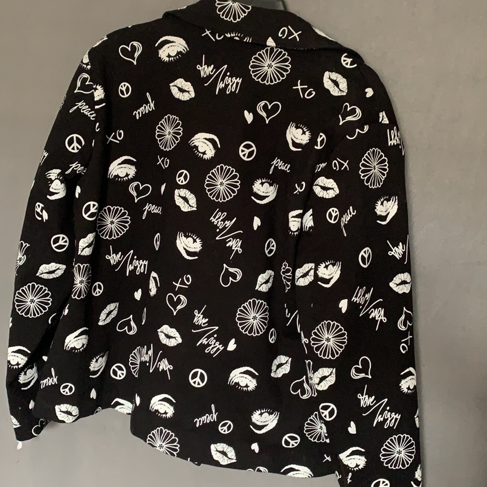 Twiggy London women’s graphic print motto jacket - Picture 7 of 10